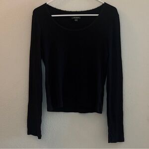 Target Wild Fable Ribbed Black Long Sleeve Top